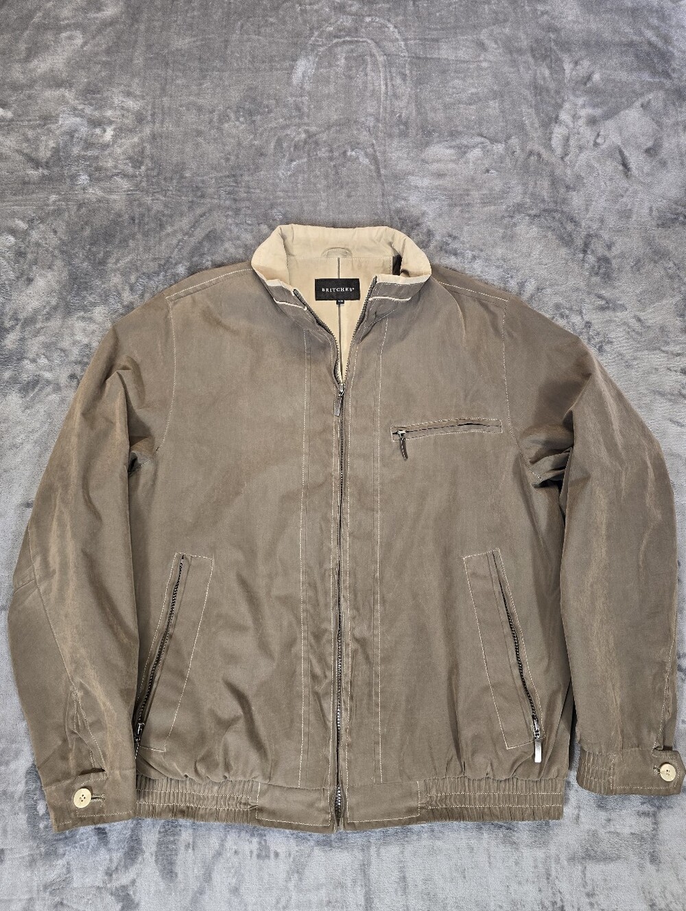 Vintage Britches Great Outdoors Lightweight Bomber Jacket Size Medium Brown